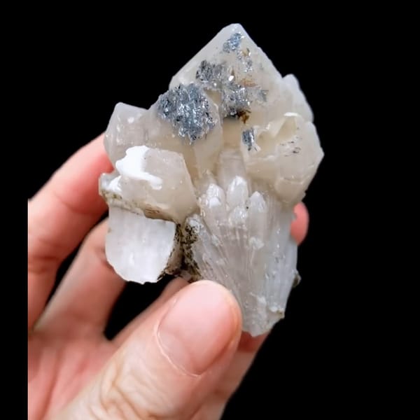 Interference quartz with associates from Inner Mongolia — alternate view