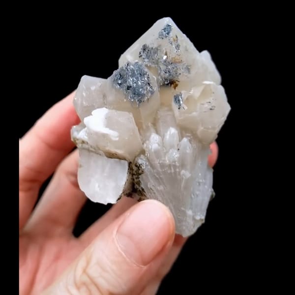 Interference quartz with associates from Inner Mongolia — alternate view