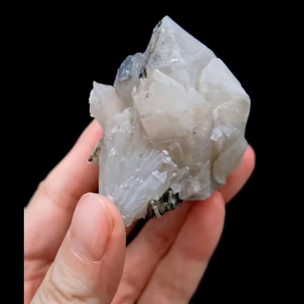 Interference quartz with associates from Inner Mongolia — detail view