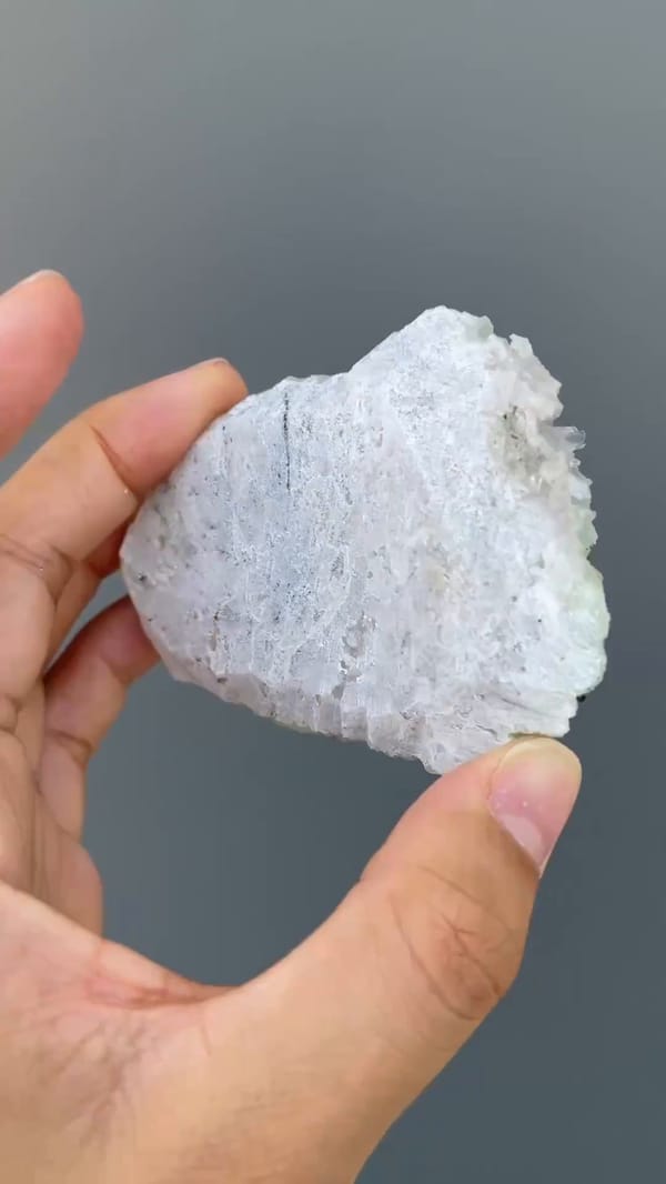 Complete pale reverse of the same Qiaojia prehnite, quartz and babingtonite specimen