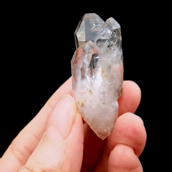 Smoky skeletal quartz from Namibia — detail view