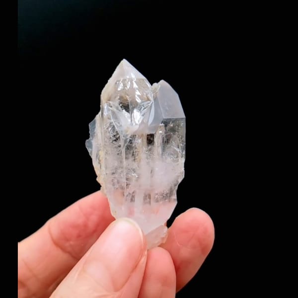 Skeletal quartz cluster from Namibia — complete view