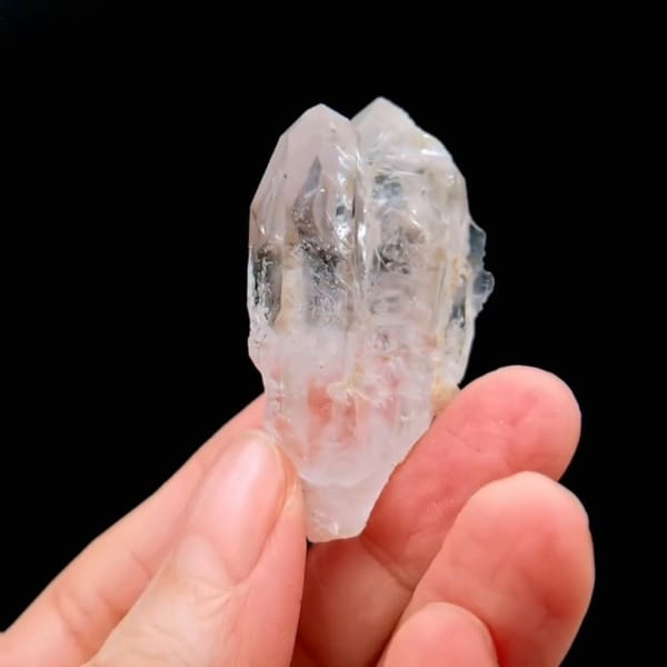 Skeletal quartz cluster from Namibia — alternate view