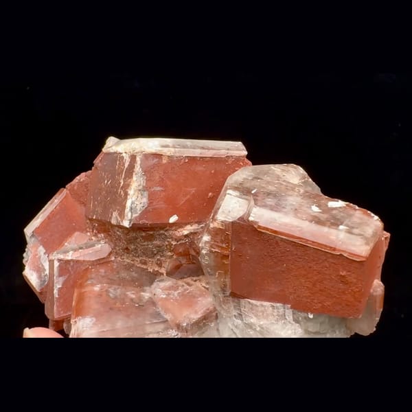 Chocolate calcite cluster — detail view