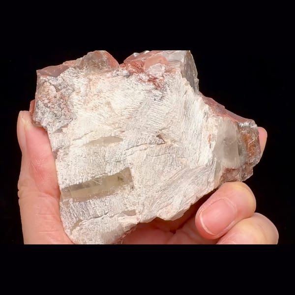 Chocolate calcite cluster — detail view
