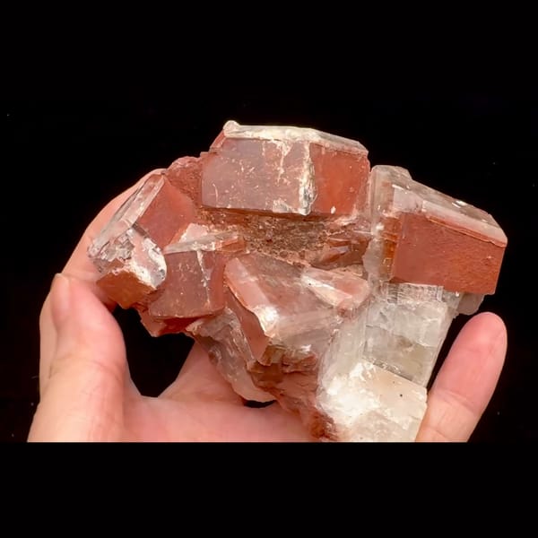 Chocolate calcite cluster — detail view