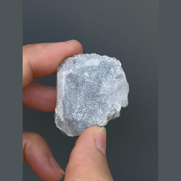 Pale mint green fluorite with quartz from Fujian — detail view