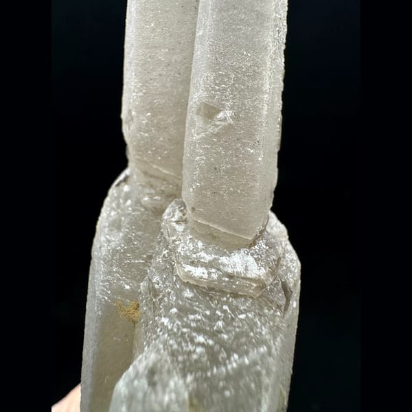 Interference quartz pair from Inner Mongolia — detail view