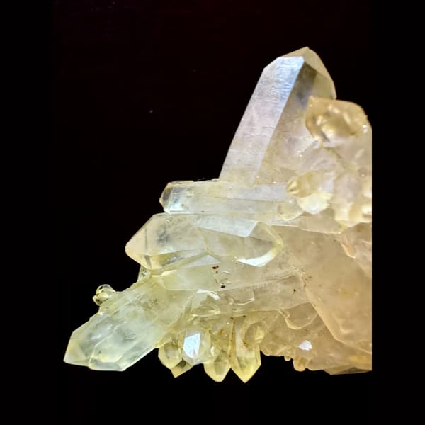 Double-Terminated Yellow Quartz Cluster, Brazil