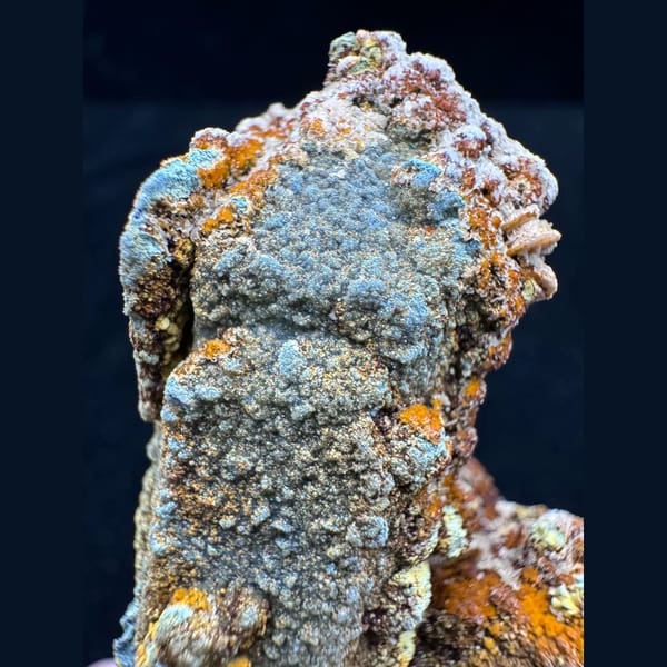 Quartz with colorful limonite from Inner Mongolia — alternate view