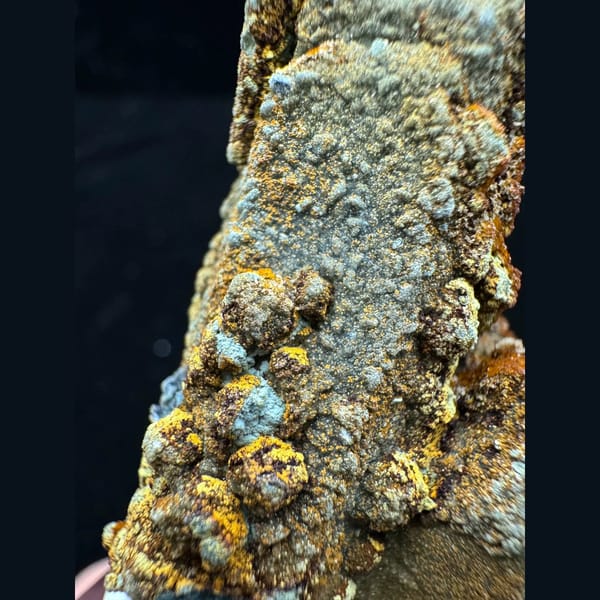 Quartz with colorful limonite from Inner Mongolia — detail view