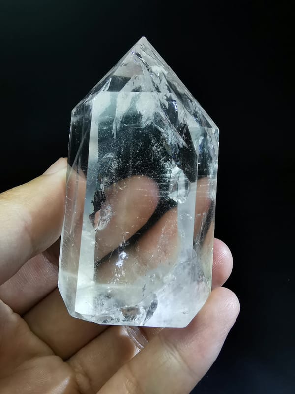 Rainbow Quartz Polished Point — complete mineral specimen view 1
