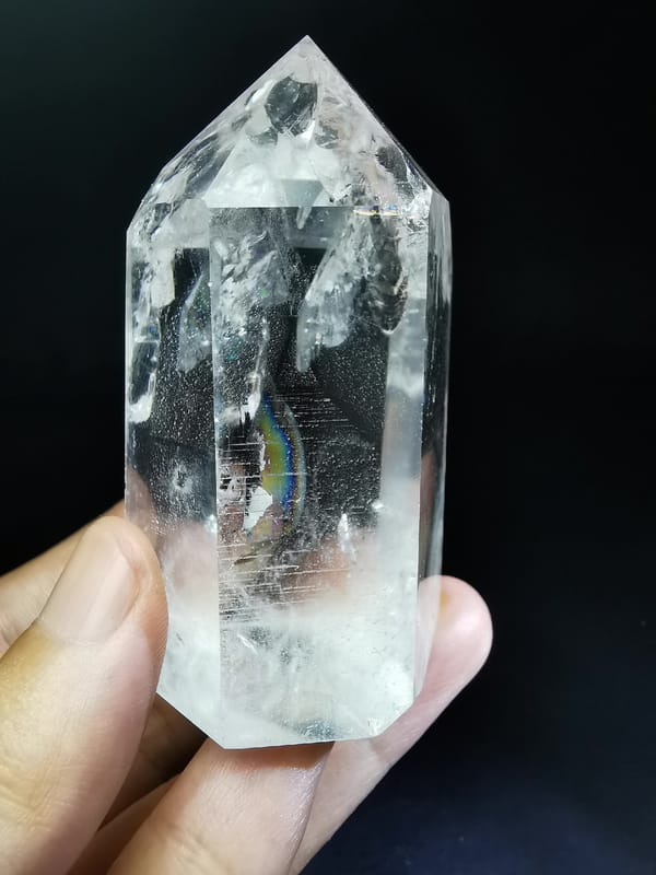 Rainbow Quartz Polished Point — complete mineral specimen view 4