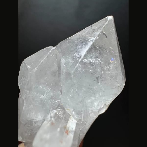 Small double-terminated quartz from Xuebaoding — detail view
