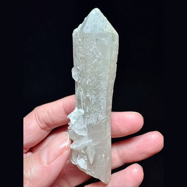 Velvet quartz with calcite from Inner Mongolia — alternate view