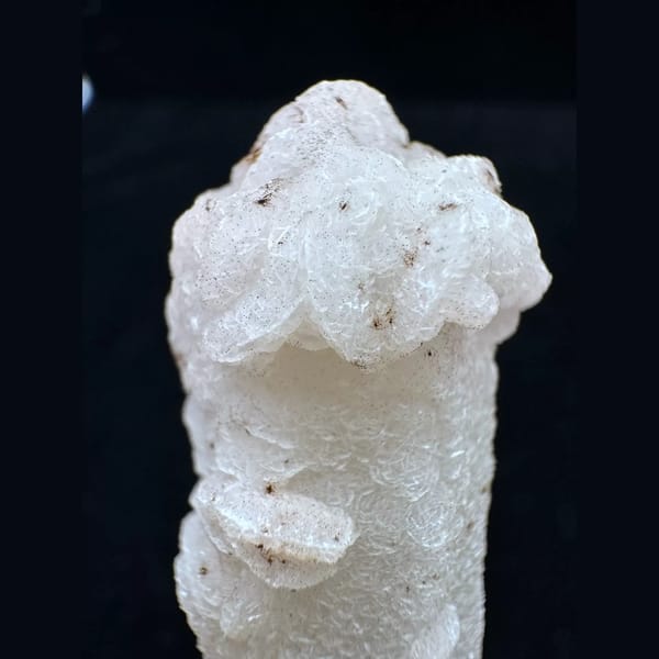 Small quartz with calcite from Inner Mongolia — alternate view