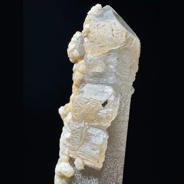 Quartz floater with petal calcite from Inner Mongolia — alternate view