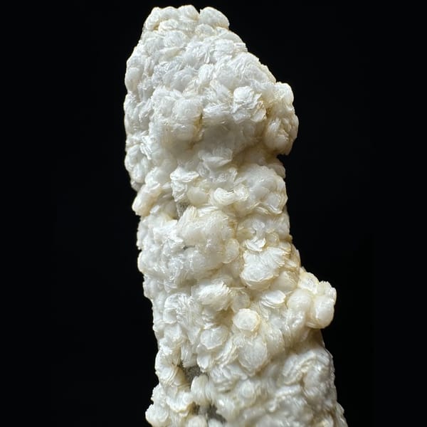 Quartz floater with petal calcite from Inner Mongolia — detail view