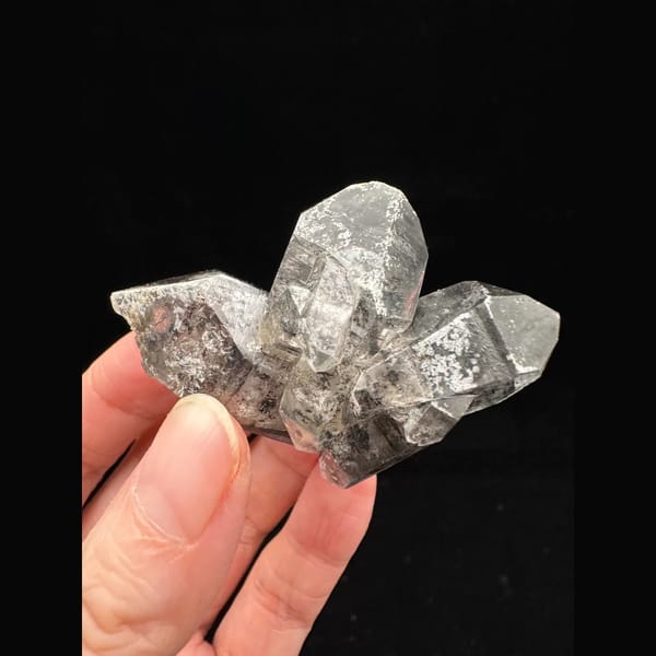 Included quartz cluster from Chongqing — alternate view