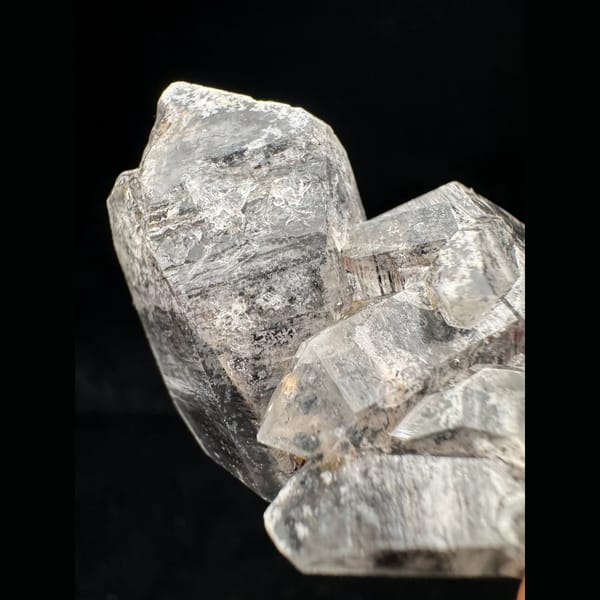 Included quartz cluster from Chongqing — detail view