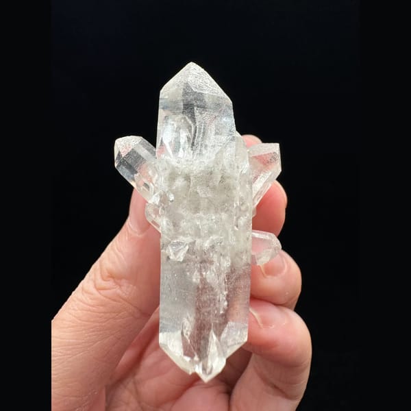 Double-terminated Himalayan quartz cluster from India — complete view
