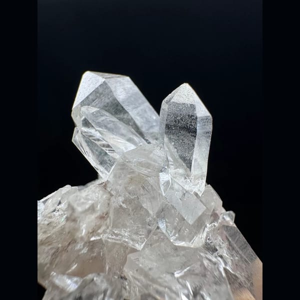 Double-terminated Himalayan quartz cluster from India — alternate view