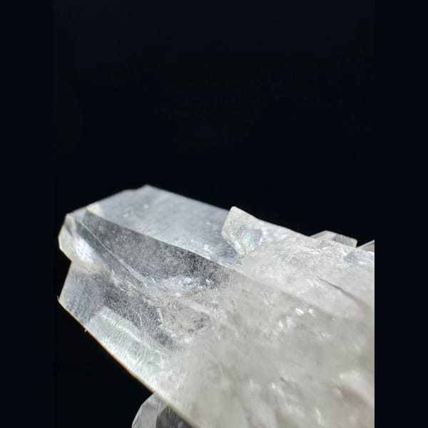 Double-terminated Himalayan quartz cluster from India — detail view
