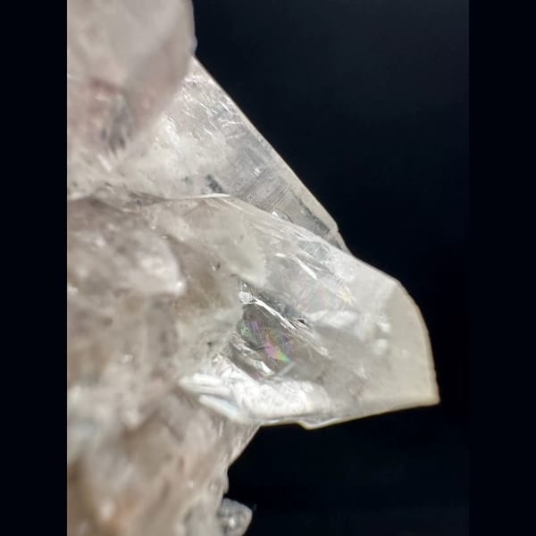Double-terminated Himalayan quartz cluster from India — detail view