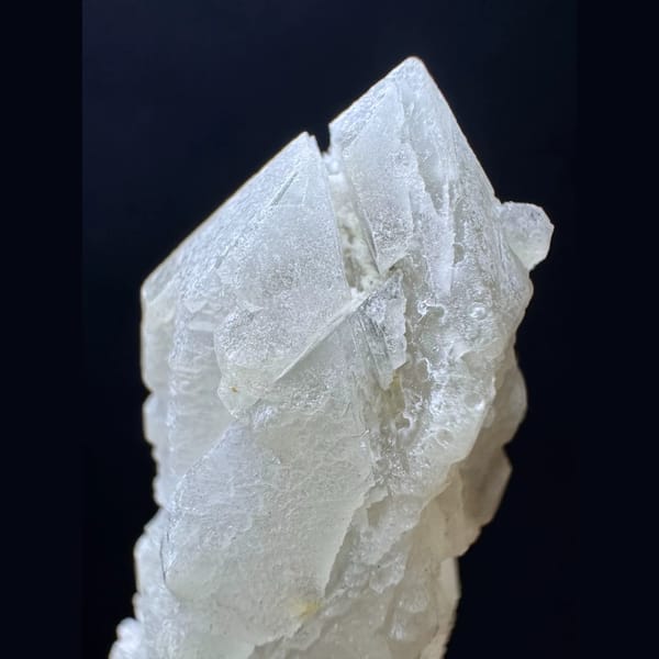 Green etched interference quartz from Inner Mongolia — detail view