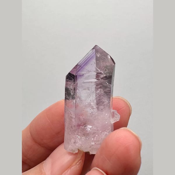 Deep purple phantom Veracruz amethyst from Mexico — complete view