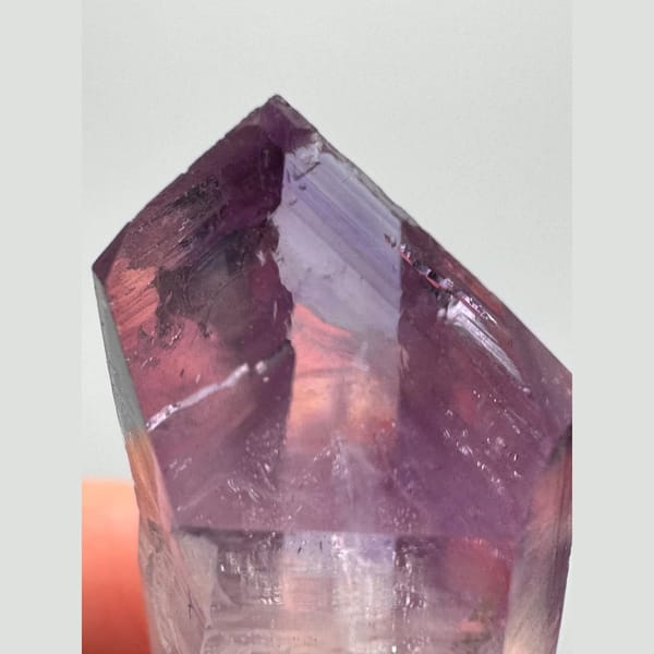 Deep purple phantom Veracruz amethyst from Mexico — detail view