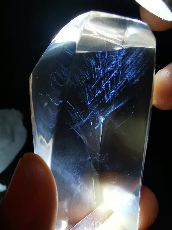 Blue Needle Quartz Freeform — complete mineral specimen view 3