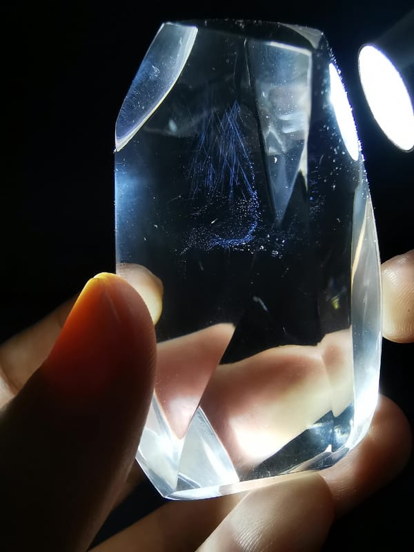 Blue Needle Quartz Freeform — complete mineral specimen view 4