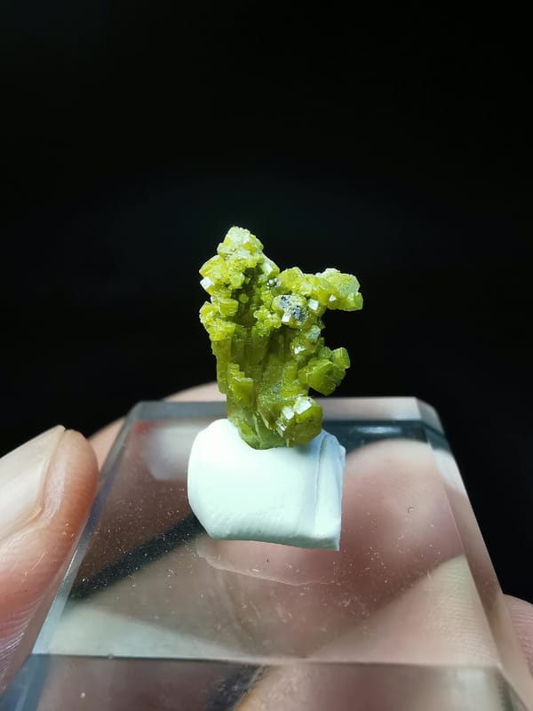 Matcha-Green Pyromorphite Cluster from Guangxi — complete mineral specimen view 1
