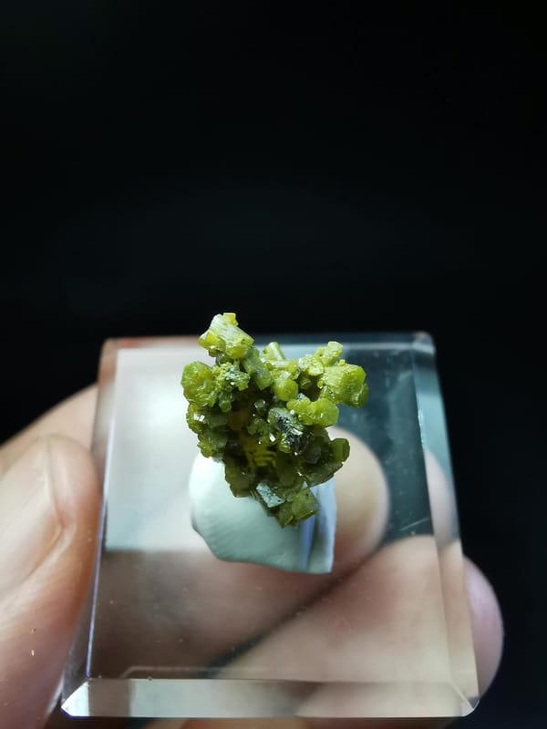 Matcha-Green Pyromorphite Cluster from Guangxi — complete mineral specimen view 2