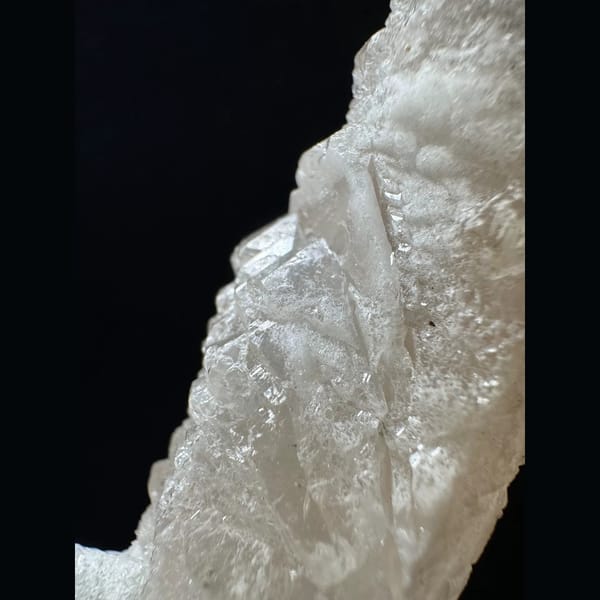 Interference quartz floater from Inner Mongolia — detail view