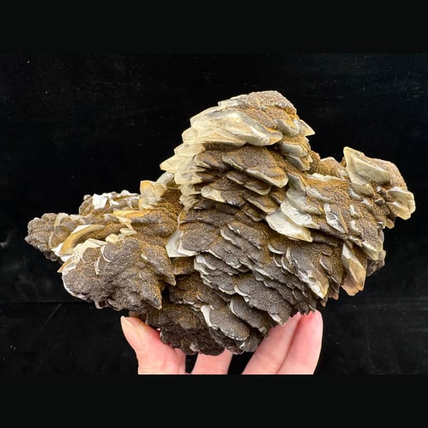 Pinecone Calcite with Secondary Crystal Growth — Inner Mongolia - alternate view
