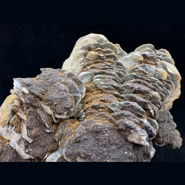 Pinecone Calcite with Secondary Crystal Growth — Inner Mongolia - alternate view