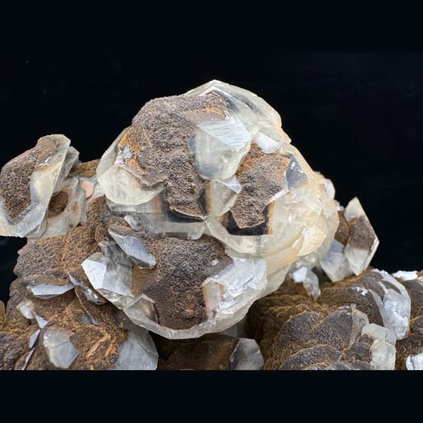 Pinecone Calcite with Secondary Crystal Growth — Inner Mongolia - detail view