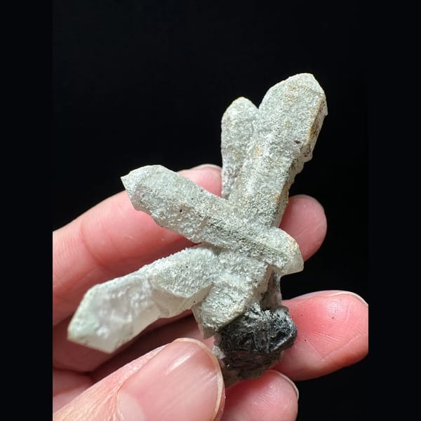 Pale purple scepter quartz floater from Inner Mongolia — alternate view