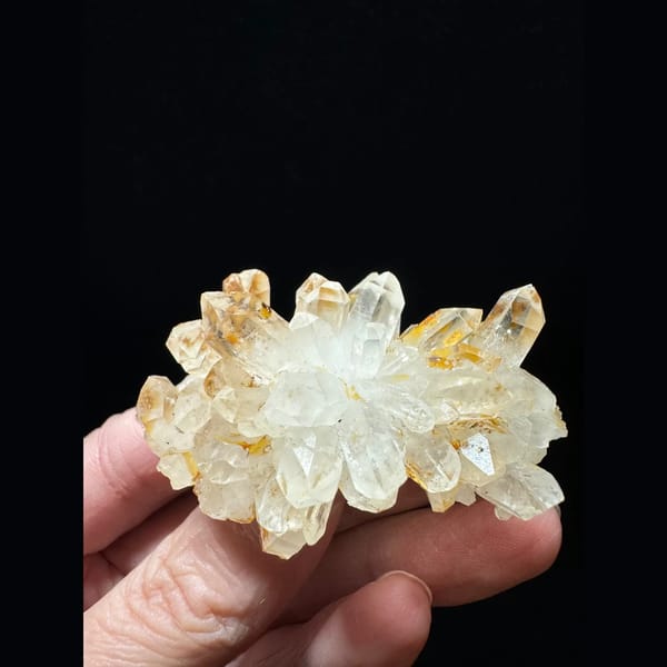 Quartz flower cluster from Jinkouhe Sichuan — complete view