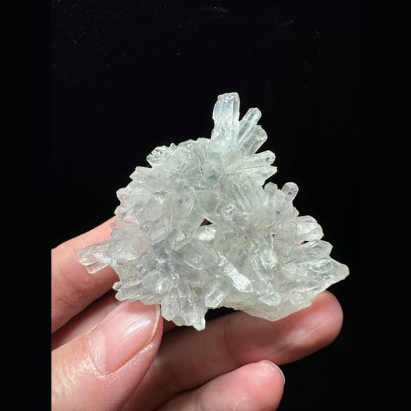 Clear quartz flower cluster from Brazil — complete view