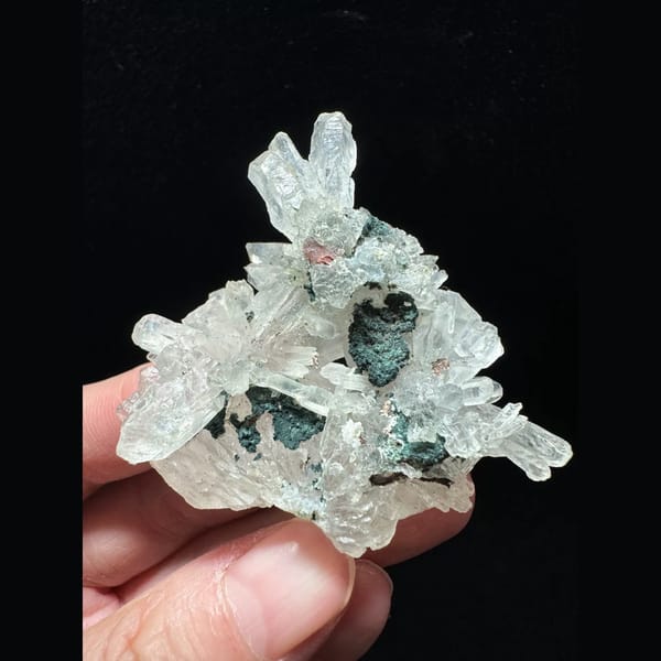 Clear quartz flower cluster from Brazil — alternate view