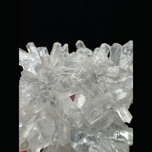 Clear quartz flower cluster from Brazil — detail view
