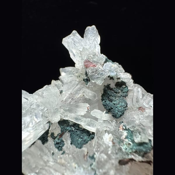 Clear quartz flower cluster from Brazil — detail view