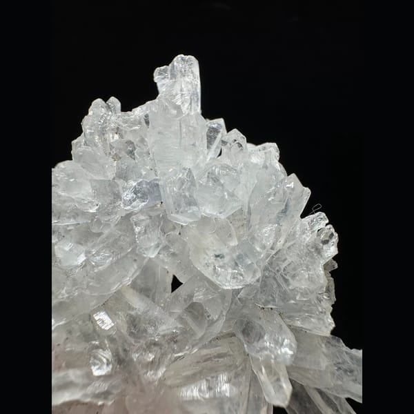 Clear quartz flower cluster from Brazil — detail view