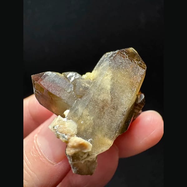 Smoky quartz with garnet from Yunxiao Fujian — alternate view