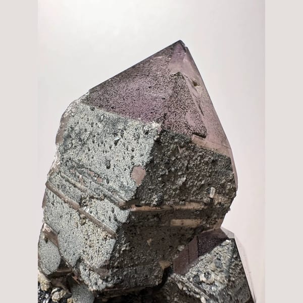 Green-Skinned Phantom Amethyst with Hematite, Inner Mongolia