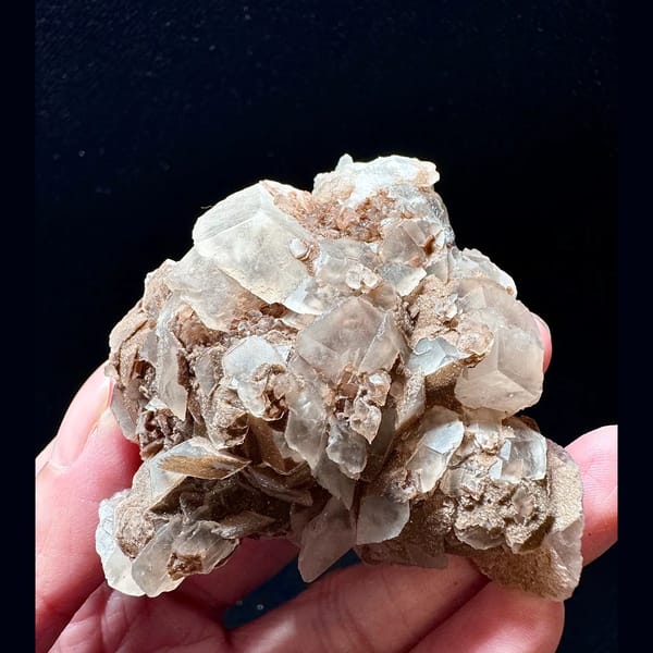 Pink petal calcite floater from Inner Mongolia — complete view