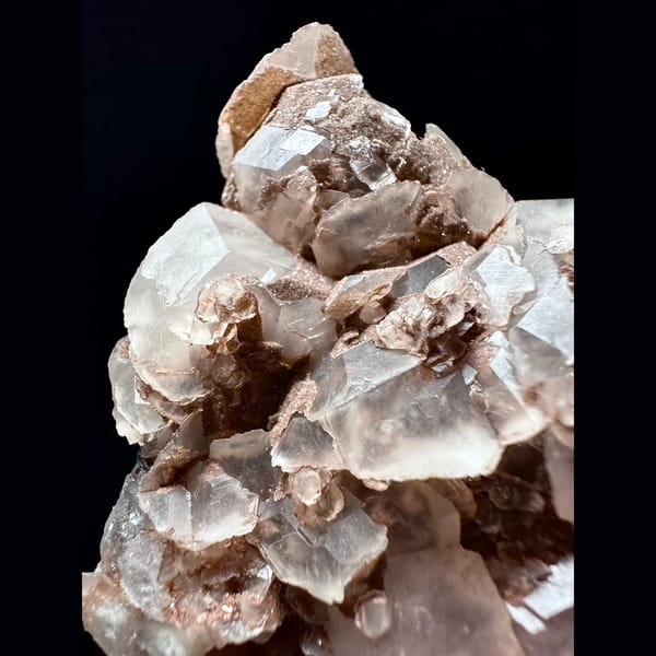 Pink petal calcite floater from Inner Mongolia — detail view
